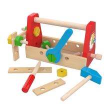 Load image into Gallery viewer, Woodenland Wooden Tool Box Toy for Toddlers, Fix It Tool Kit Construction Role Play Set Baby Tool Set for Boys and Girls 3 4 5 Years Old as
